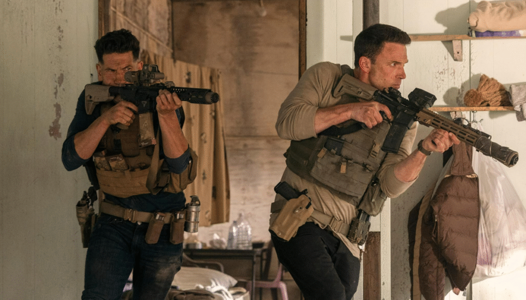 Ben Afleck and J. Bernthal in Accountant 2
